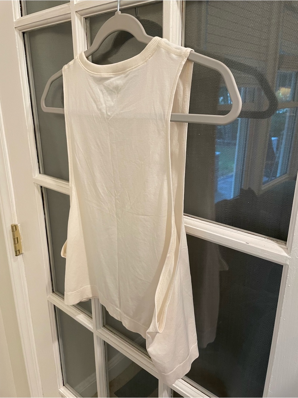 Athleta Women's Cream Mineral Wash Crop Muscle Tank - Picture 3 of 3